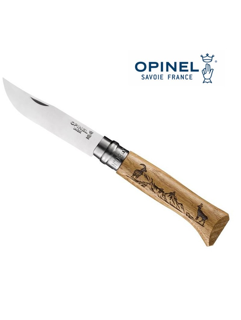 Opinel n°8 "Animalia 3" Chamois - Chêne