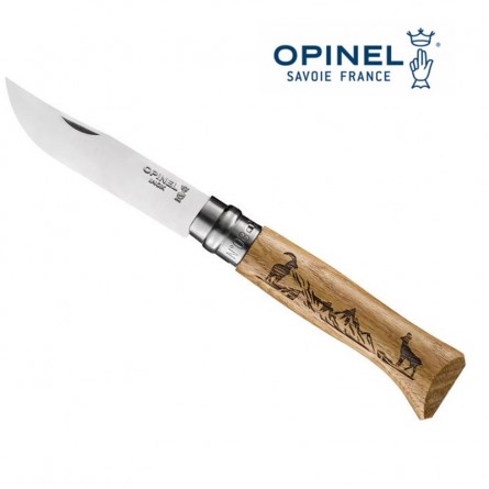 Opinel n°8 "Animalia 3" Chamois - Chêne