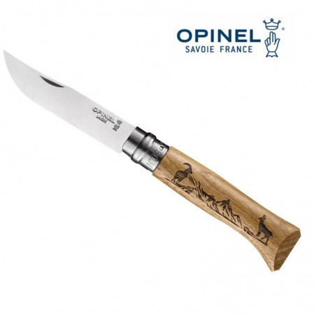 Opinel n°8 "Animalia 3" Chamois - Chêne