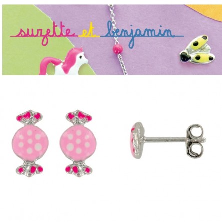 Boucles d'oreilles argent - Bonbonr -  Email ROSE