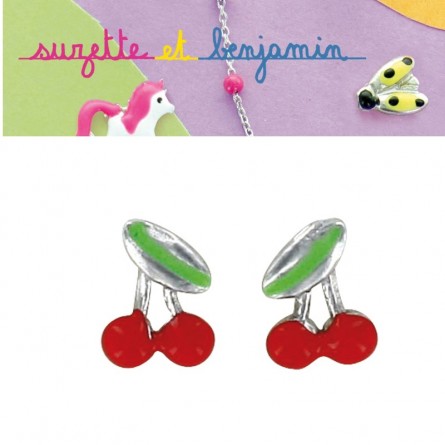 Boucle d'oreille cerise Boucle d'oreille cerise