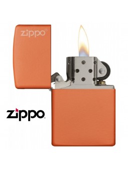Briquet Orange Matte - Logo Zippo