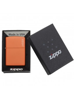 Briquet Orange Matte - Logo Zippo