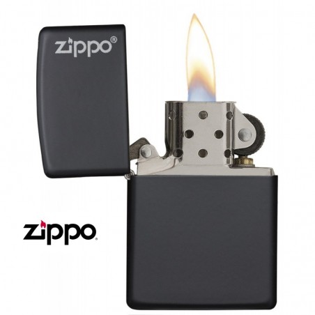 Briquet Black Matte - Logo Zippo