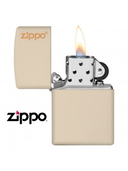 Briquet Zippo Logo Cream Matte