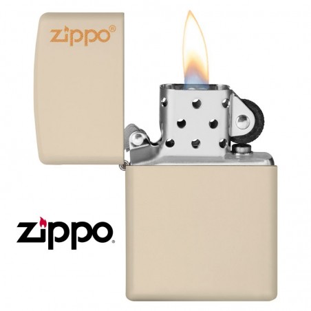 Briquet Zippo Logo Cream Matte