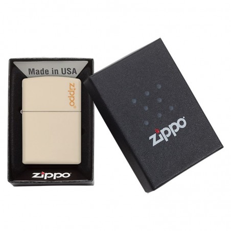 Briquet Zippo Logo Cream Matte