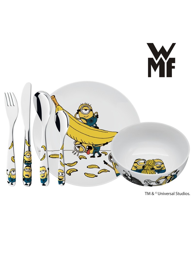 Couverts enfant LES MINIONS - WMF - Assiette et bol en porcelaine