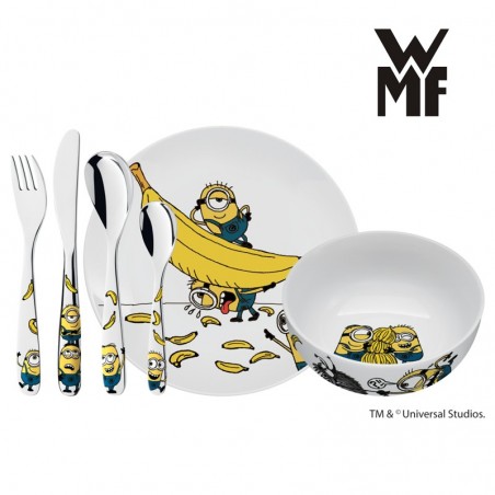 Couverts enfant LES MINIONS - WMF - Assiette et bol en porcelaine