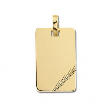 Médaille rectangulaire - GL ALTESSE - Plaqué or