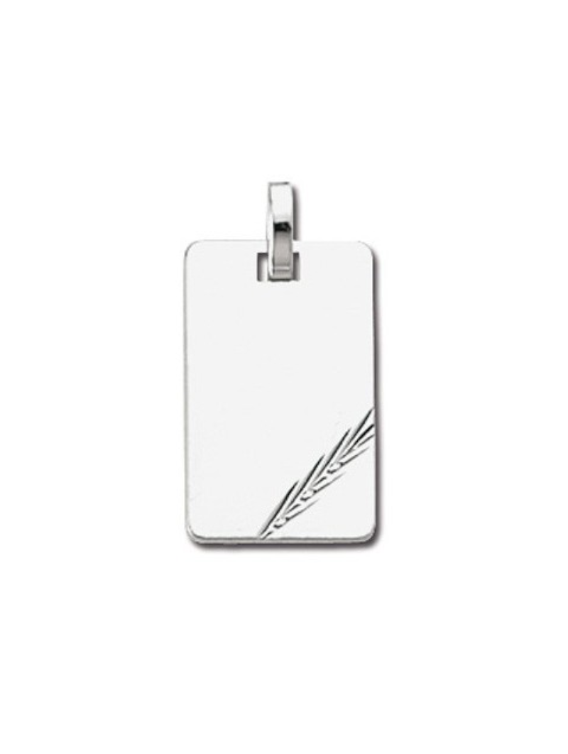 Pendentif Argent - GL ALTESSE - Rectangulaire avec liseré