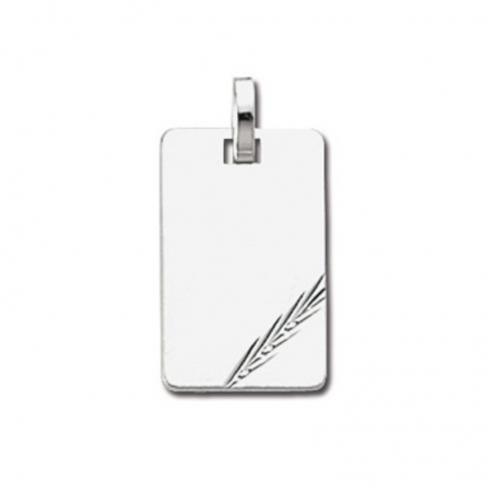 Pendentif Argent - GL ALTESSE - Rectangulaire avec liseré