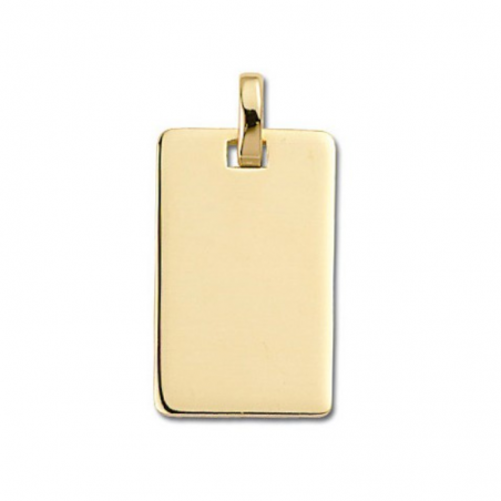 Médaille rectangulaire - Plaqué or