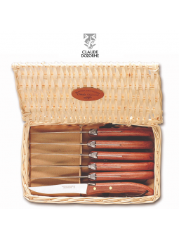 Coffret osier 6 couteaux...