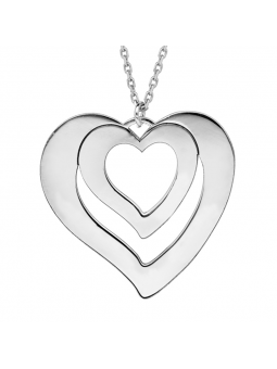 Collier Argent Cœur à graver