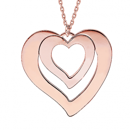 Collier Plaqué or rose Cœur à graver Collier Plaqué or rose Cœur à graver