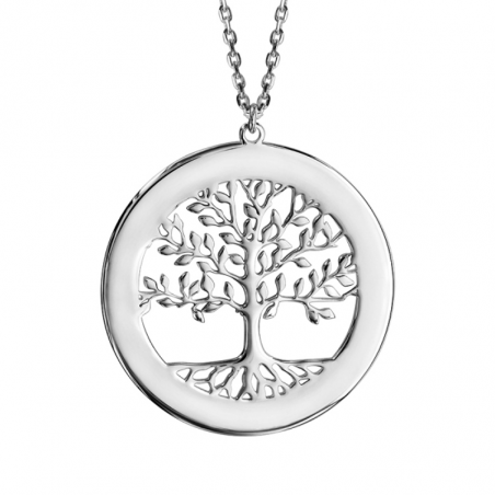 Collier Argent Arbre de vie à graver