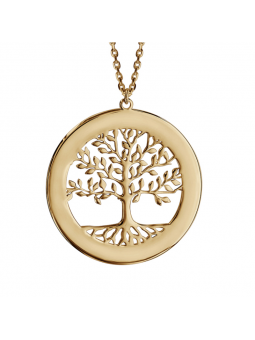 Collier Plaqué or jaune Arbre de vie à graver