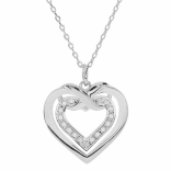 Pendentif amour en argent et plaqué or