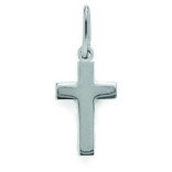 Pendentif croix en argent, bijoux religieux baptême